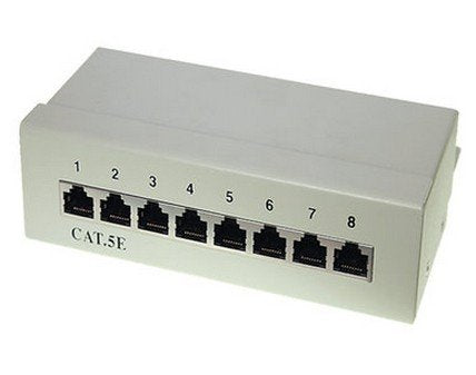Patch Panel CAT.5E Blindado 8 Ports