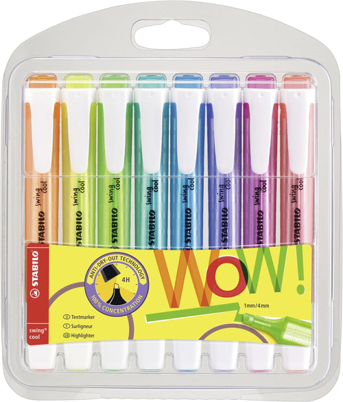 Stabilo Swing Cool Pack 8 Marcadores Fluorescentes - Body Flat - Punta Biselada - Trazo Entre 1 And 4MM - Ink  — image 1