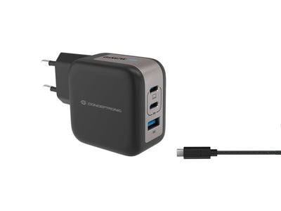 Conceptronic Charger 3PORT 67W,2x USB-C,1x USB-A 1.5M Sw — image 1