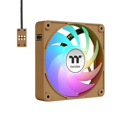 Thermaltake Fan Refrigeración PC CT140 Ex ARGB Sync, Colour Arena Grava, Brown Claro, Paquete 3, 140MM CL-F21 — image 1