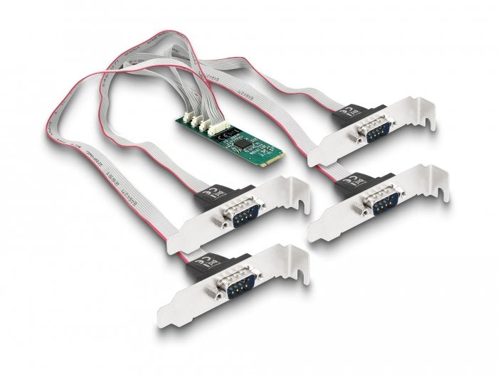 M.2 Card a 4 X Serie RS-232 DB9 With Standard And Low Profile Slotblenden