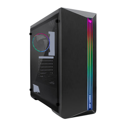 Deep Gaming PC Case DGC-200 RGB ATX Black S/F Coolbox Bahias INT:2X3'5, 2X2'5/ 2XUSB3.0 1XUSB2.0, Audio In/Out — image 1
