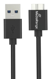 Mediarange Cable Charging USB-A a Micro-b USB 3.0, 0,5M, Sw