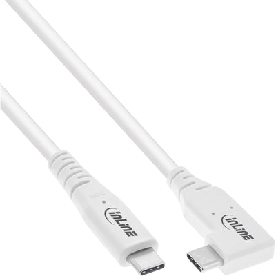 Inline USB4 Cable USB Type-c, One Side Angled, Pd 240W, 8K60HZ, Tpe White, 1.5M — image 1