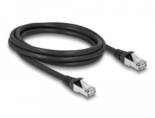 Delock RJ45 Network Cable CAT.6A S FTP Pur Outdoor 2M Black — image 1