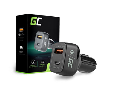 Charger Mechero Type C + USB Qc 3.0 Greencell CAD33 — image 1