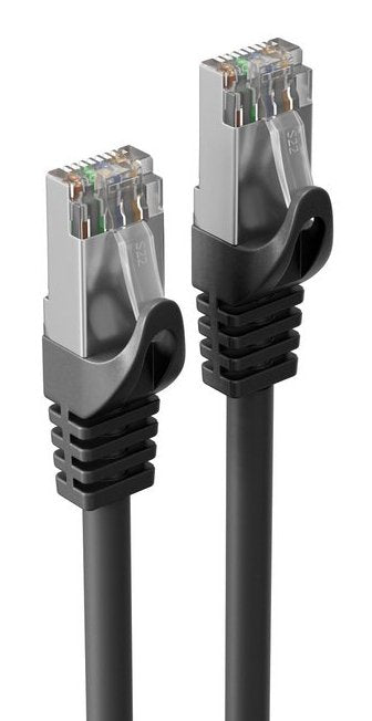 S-impuls RJ45 Network Cable, CAT.7 S FTP, Pur, Black 20M — image 1