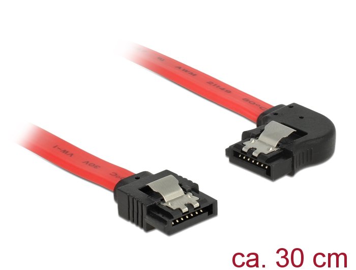 Delock 83963 Cable SATA 0,3M SATA 7-PIN Black Red