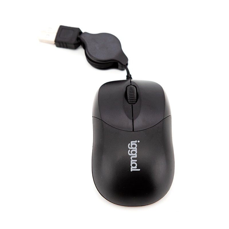 Iggual Mouse Retractable COM-BASIC-800DPI Black