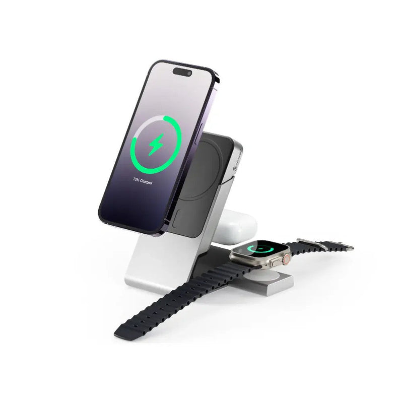 Alogic Matrix + 3-IN-1 5000MAH Charger Wireless Black Silver