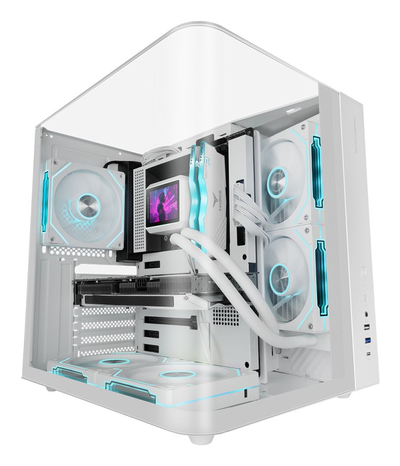 Mars Gaming Box Semitorre ATX Mc-infinio Lite ARGB White Box ATX / 1X3.5' HDD + 3X2.5' SSD / 2XARGB /1x USB 3.