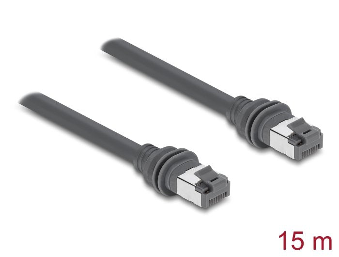 Delock Cable RJ45 Network CAT.6 Kompatibel With Starlink GEN3 - 15M Grey
