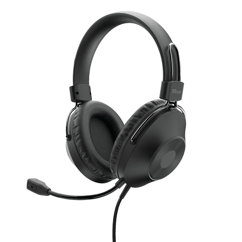 Trust Headphones HS-250 With Microphone USB Black