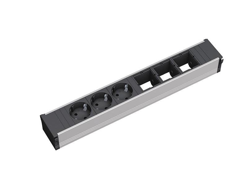 Bachmann 912.006 Base Múltiple 3 Salidas AC Black Silver Power Strip 3 Salidas Ac, Black Silver