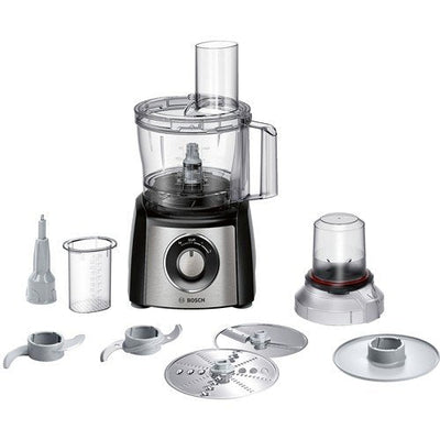 Bosch Processor Alimentos MCM3401M, Power 800W, Cuenco 2,3 L, 2 Ajustes Speed Steel Inoxidable Black — image 1