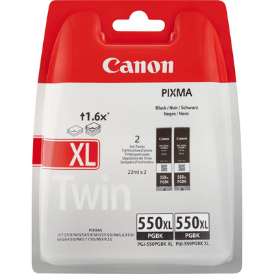 Canon PGI-550PGBK XL Pack 2 Cartridges Genuine Black — image 1