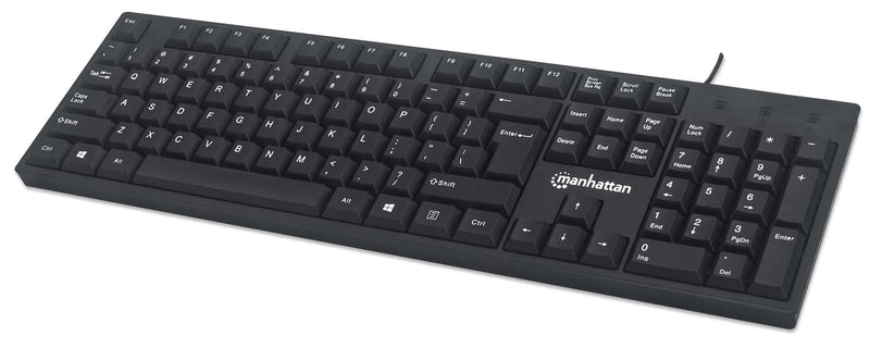 Manhattan Keyboard English 179324 USB QWERTY Black