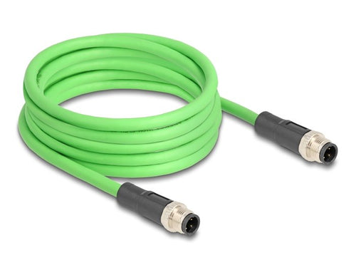Delock 80419 Cable M12 Codificado D 4 Pin Male a Male Pur (tpu) 5M — image 1