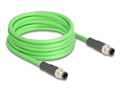 Delock 80417 Cable M12 Codificado D 4 Pin Male a Male Pur (tpu) 2M — image 1
