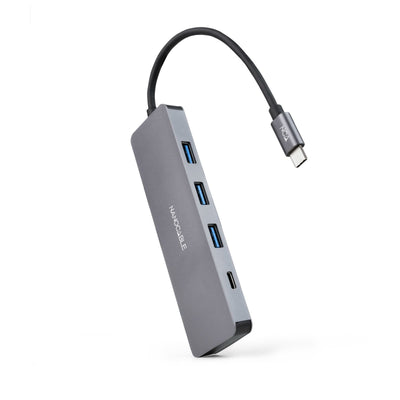 Nanocable Hub USB-C/M a 3XUSB3.0/H + 1x USB-C/H - 10CM - Aluminium — image 1