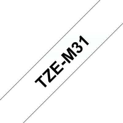 Brother TZEM31,CINTA Laminated Transparent Matte/Black 12MM — image 1