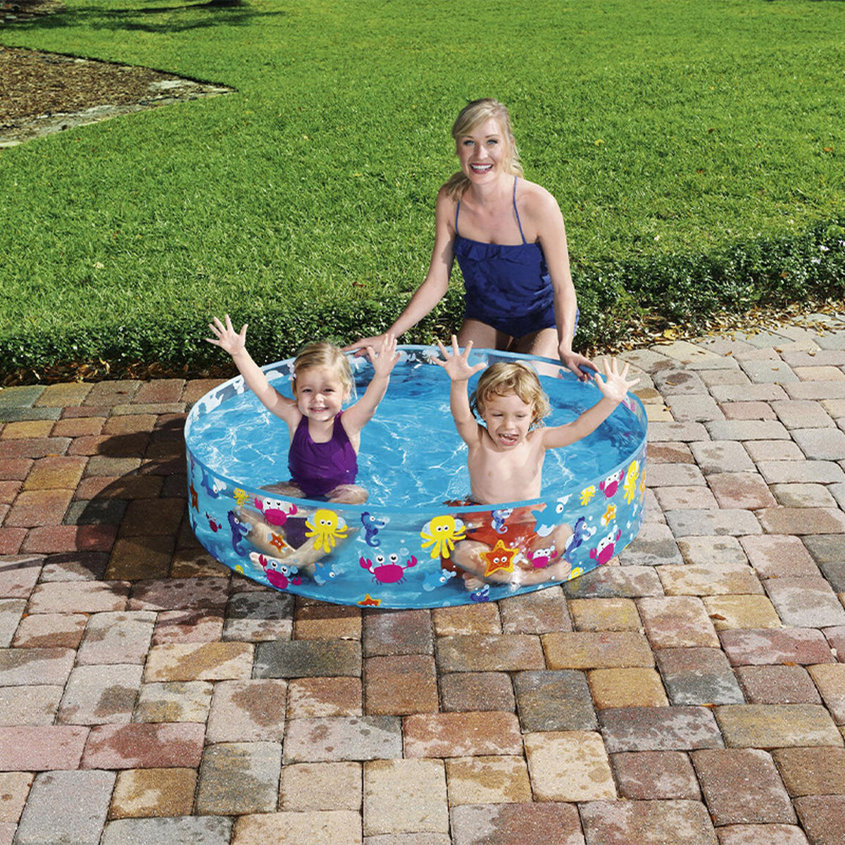 Inflatable Paddling Pool for Children Bestway 25 x 121 x 121 cm 122 x 122 x 25 cm