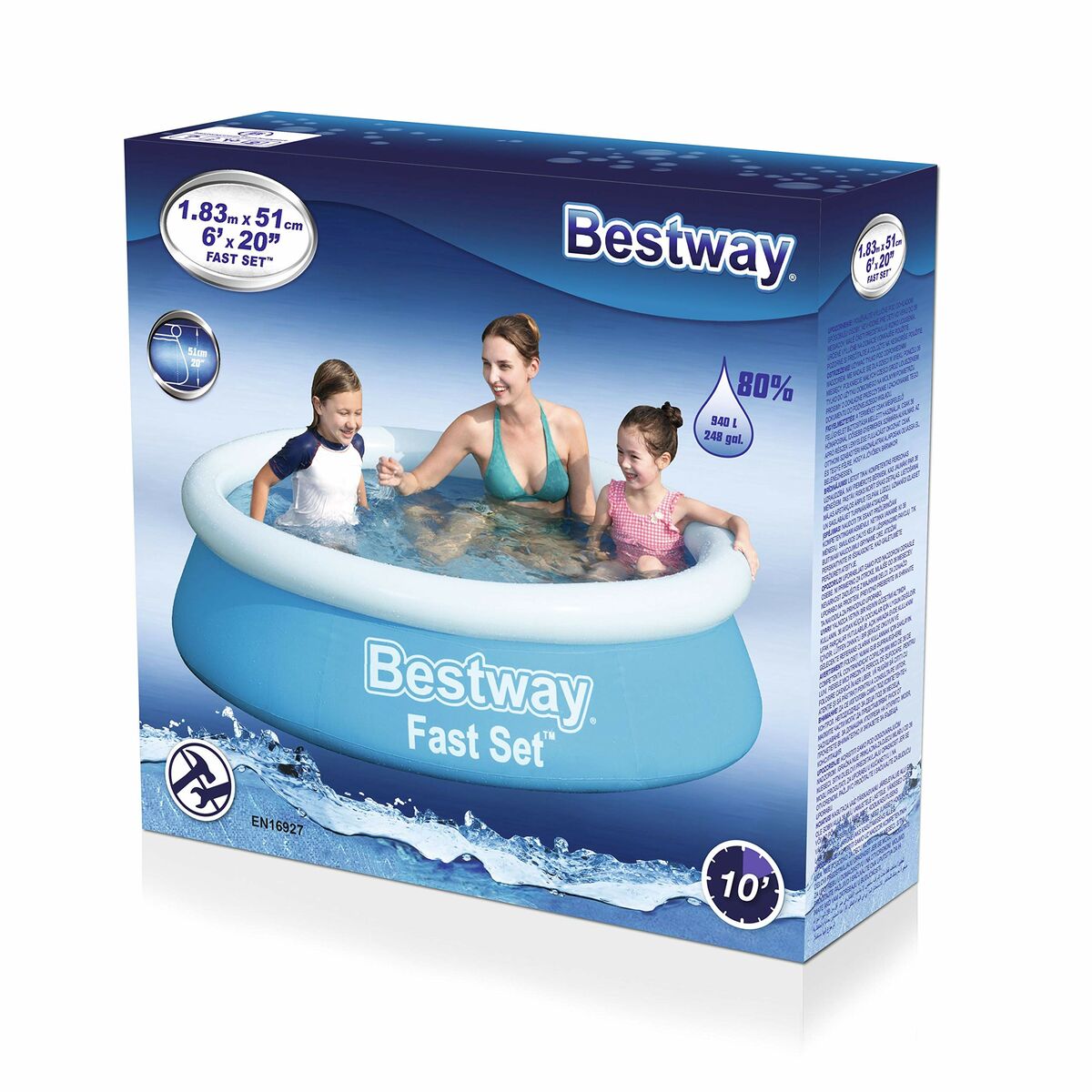 Bestway Inflatable Pool Bestway Blue 940 L 183 X 51 Cm