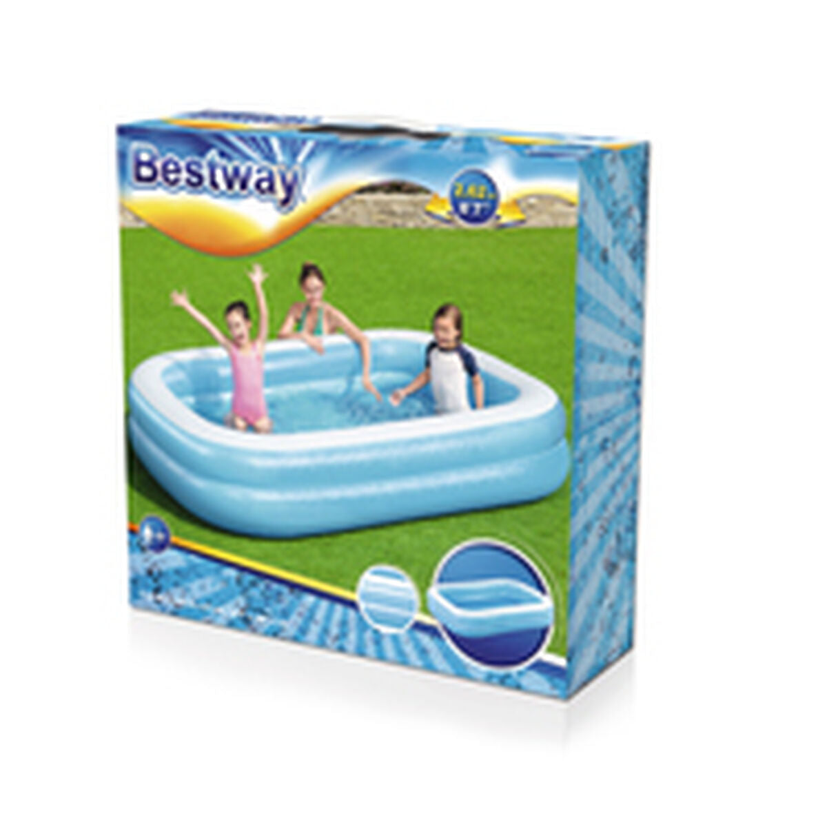Bestway Inflatable Paddling Pool For Children Bestway Multicolour 262 X 175 X 51 Cm