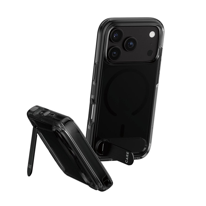 Panzerglass Care By Kickstand Case Smokey M. Black Magsafe Iphone 17 Pro