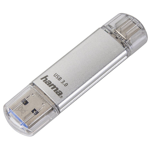Hama USB Flash Drive USB-C 64GB USB Flash Drive 3.1 Gen 1 40MB/S Connector Type-c Silver — image 1