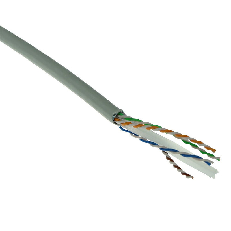CAT.6 F UTP Solid Installation Cable Pvc, Cpr Euroclass Eca, 24AWG, Grey 500 Meter