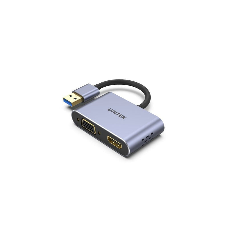 Unitek Adapter USB-A - HDMI And VGA Fullhd M/F