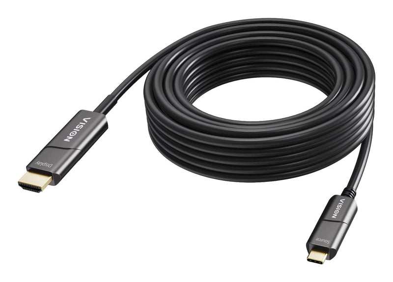 USB Cable C a HDMI 15M 4K a 60 HZ Connectors Chapados Oro DP 1.2 HDMI 2.0 Supports Cec Edid Hdr Hdcp 2.2 USB C