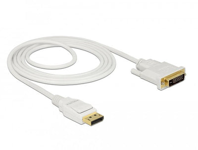 Delock Cable DisplayPort 1.2 Male DVI 24 + 1 Male 2M White — image 1
