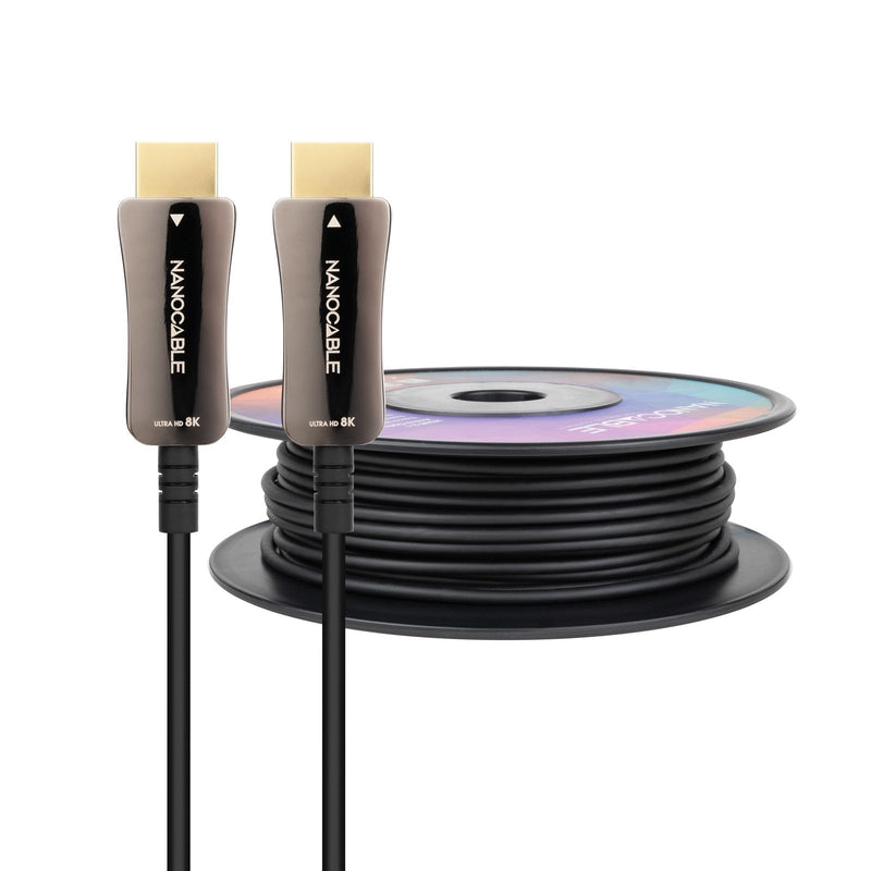 Nanocable HDMI Cable V2.1 Aoc Male a HDMI V2.1 Male 60M - 8K@60HZ 4K@120HZ 48Gbps - Black