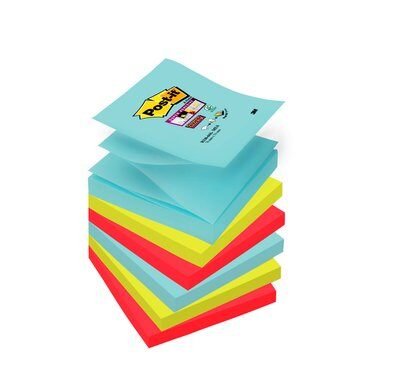 Post-it Super Sticky Pack 6 Blocs 90 Notas Adhesivas Reposicionables - Forma Cuadrada - 76X76MM - Zig-zag -