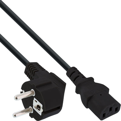 Inline 25PCS. Bulk-pack ® Power Cable CEE7/7 Angled / 3PIN IEC C13 3M — image 1
