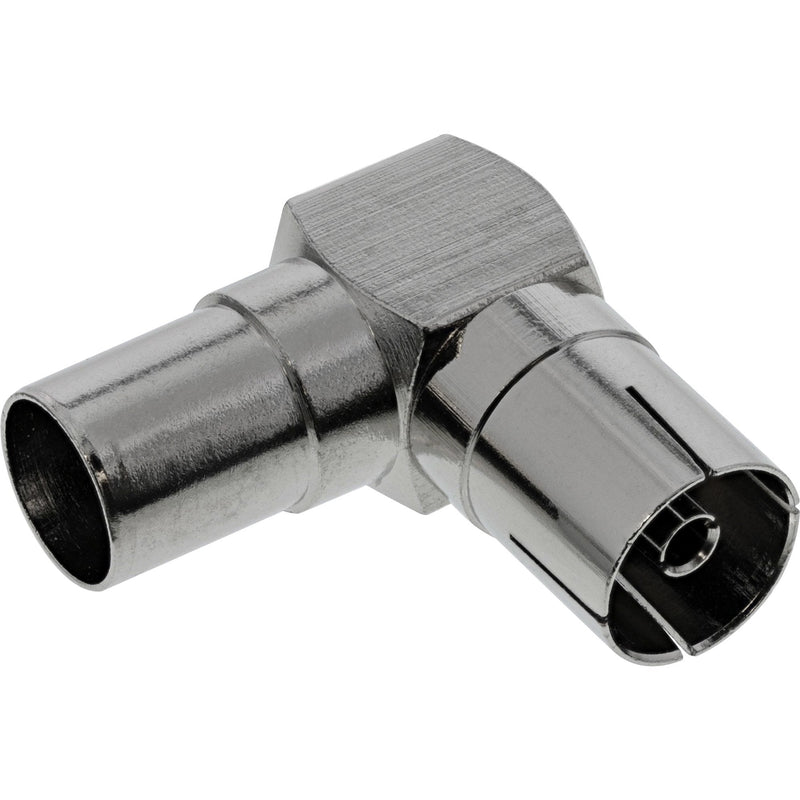 Inline Connector Coaxial Antenna IEC Male a Female Ángulo Metal