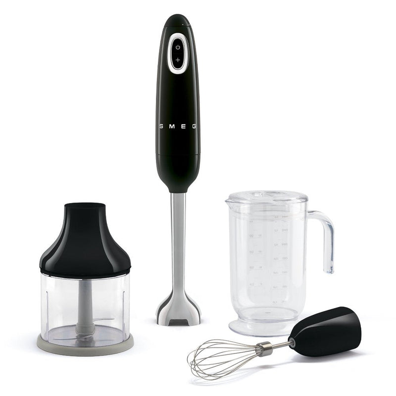 Smeg Blender HBF03BLEU Inmersión 700W Black Steel Inoxidable