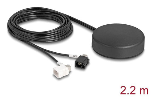 Delock 4G Gnss Antenna 1 X Fakra a + 1 X Fakra B Connector Female 2 dBi 28 dB 2,2M RG-174 Omnidirektional Asse — image 1