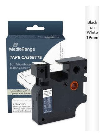 Mediarange Tape Labeller Komp. Dymo 19MMX7M Sw/Ws — image 1