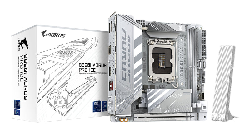 Gigabyte Motherboard B860I Aorus Pro Ice, White