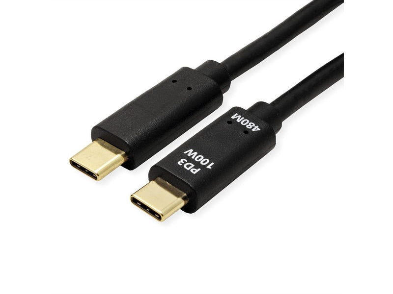 Value 11.99.8310 USB Cable USB 2.0 3M USB C Black