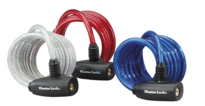 Cable Espiral Master Lock 1,80M Includes 2 Keys 8127EURDPRO