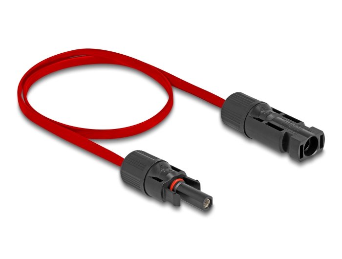 Delock DL4 Solar Cable Flat Connector Male a Female 60CM Red