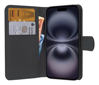 Pedea Book Cover Classic Fr Apple Iphone 16 Plus Black — image 1