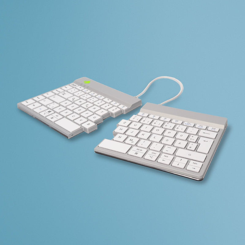 Keyboard German R-go Design Split Break Bluetooth White