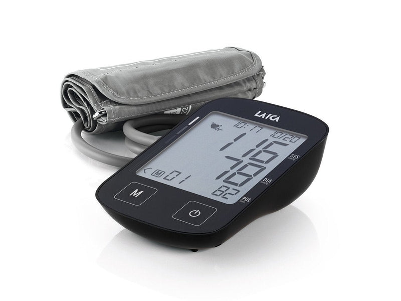 Laica Tensiometro Arm BM2604 Black Screen LCD 8.7*7.4CM Mide Presión Arterial/Frequency Cardiaca Brazalete Sta