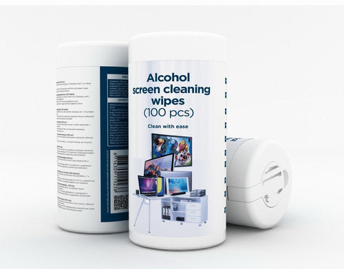 Gembird Toallitas Limpiadoras Alcohol (100 Units Microfibra - CK-AWW100-01 — image 1