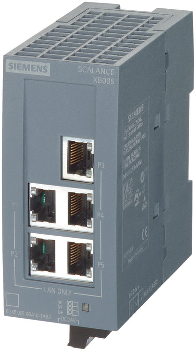 Siemens 6GK50050BA001AB2 Scalance XB005 Unmanaged Ind. Ethernet Switch — image 1